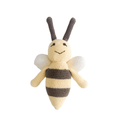 Bebemoss Buzzy striped bee organic cotton crochet toy
