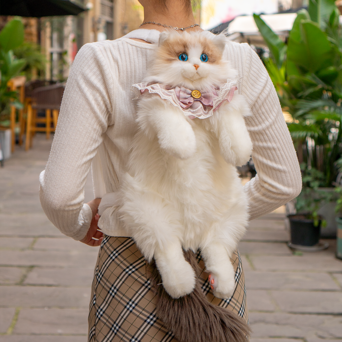 Chongker Ragdoll cat plush backpack