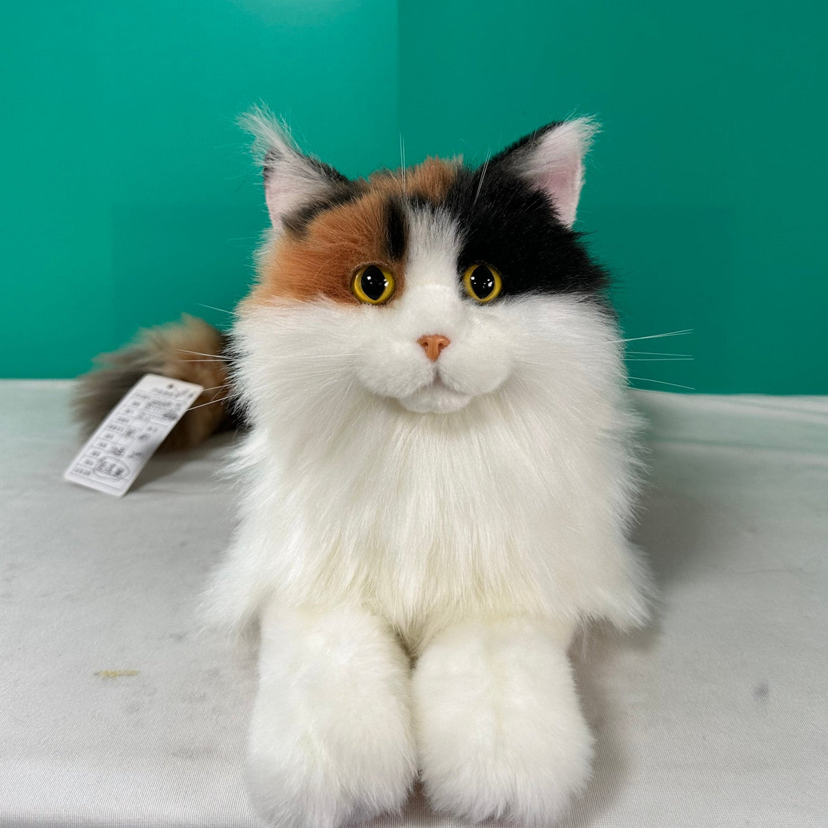 Chongker realistic calico cat plush companion