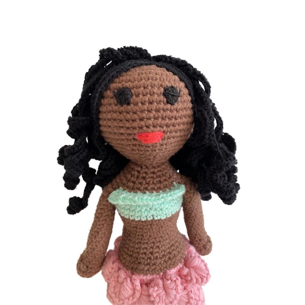 Bebemoss Azalea the Brown Mermaid | Crochet Doll