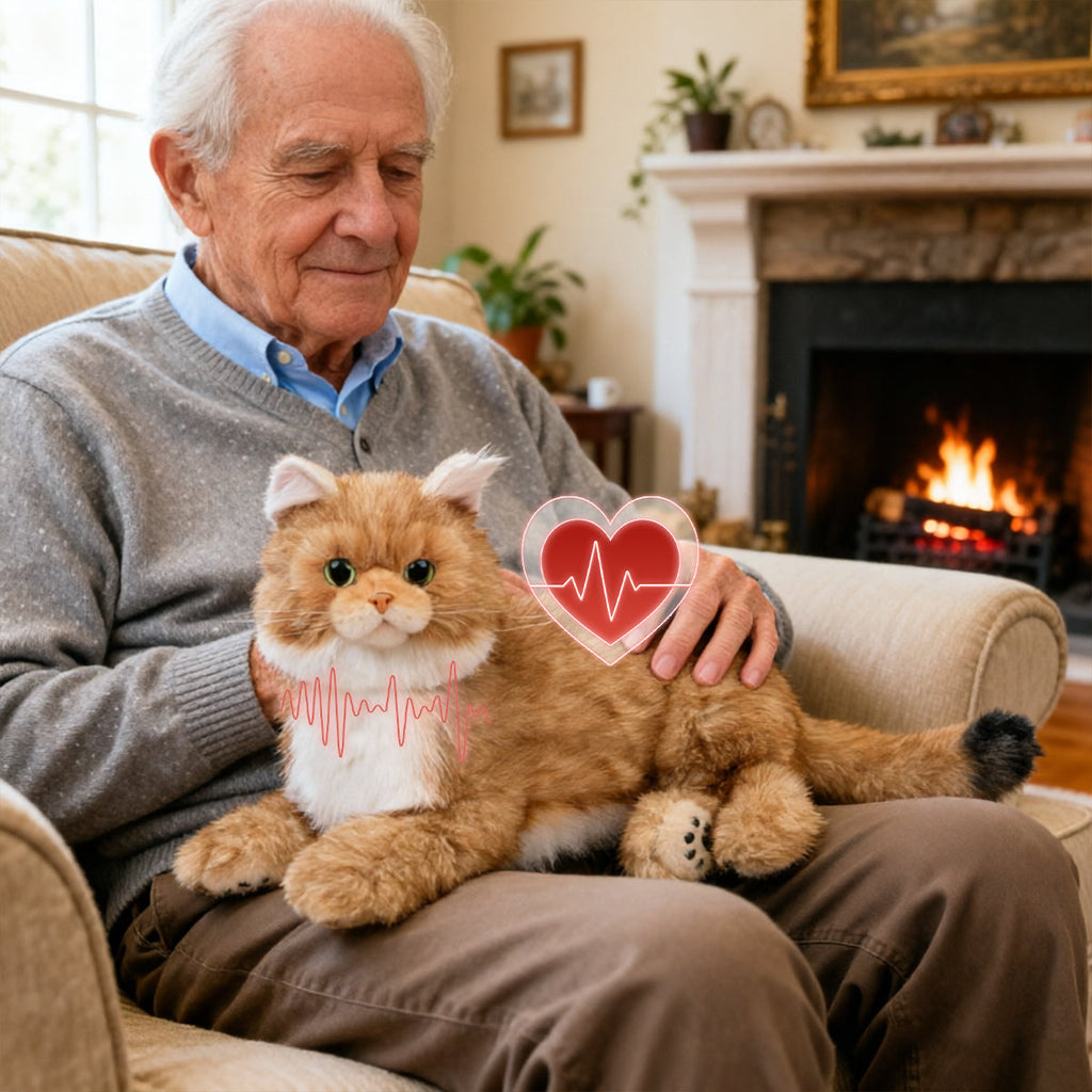 Chongker Percy 2.0 golden British Shorthair robotic plush cat
