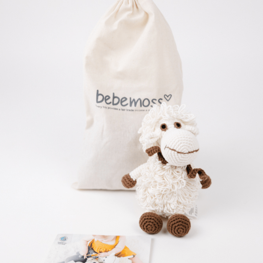 Bebemoss Mini Darla the White Sheep | Crochet Plushie