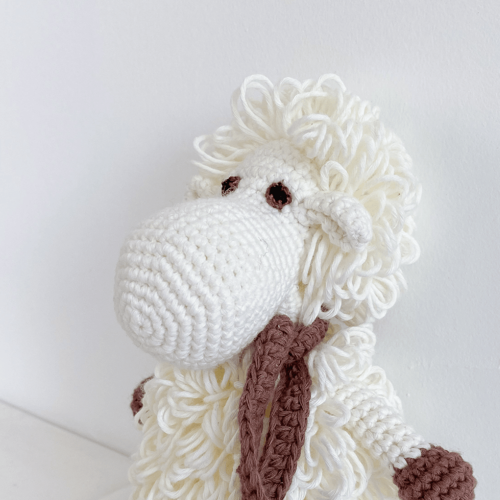 Bebemoss Mini Darla the White Sheep | Crochet Plushie