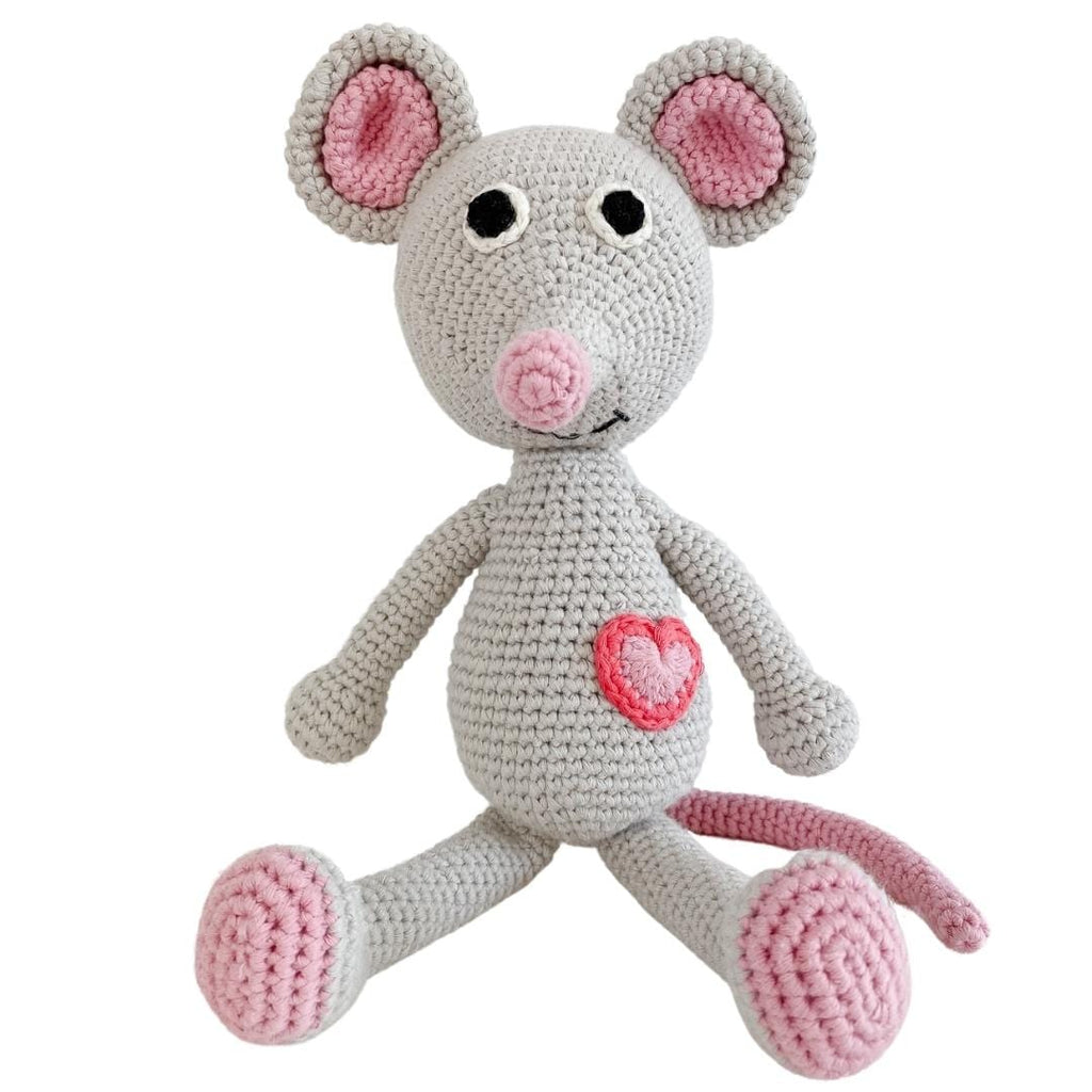 Bebemoss Emma gray mouse crochet toy
