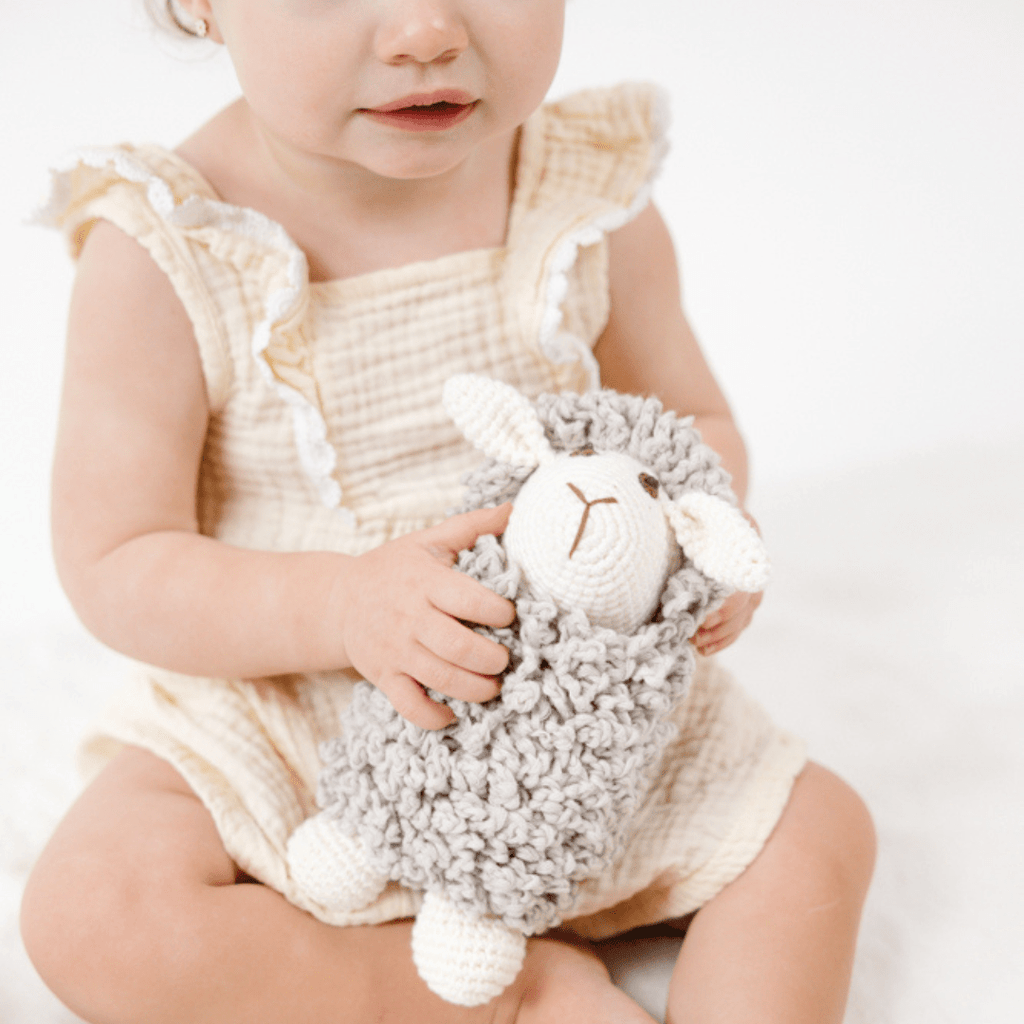 Bebemoss Farawee the Sheep | Gray Crochet Plushie