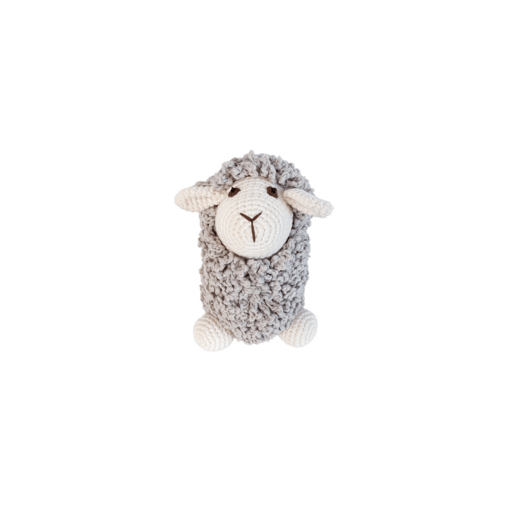 Bebemoss gray Farawee sheep crochet toy