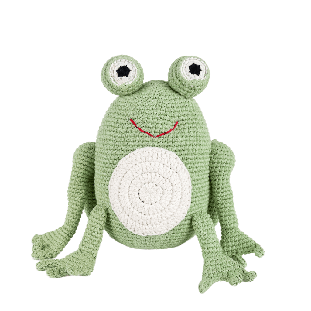 Bebemoss Freddie green frog crochet plush