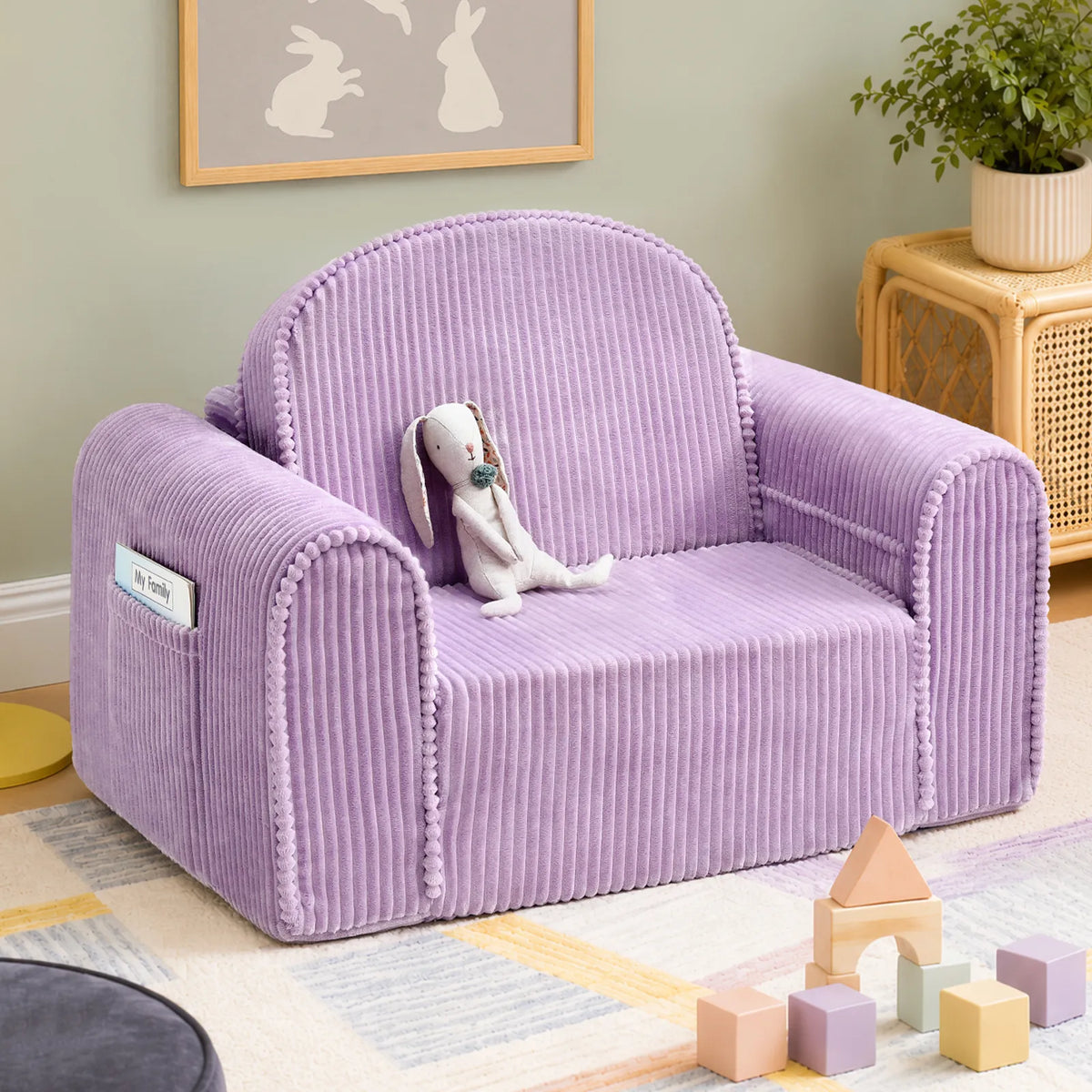 Tiny Land GentleSnug | Convertible Corduroy Kids Chair — manufacturer product image 12