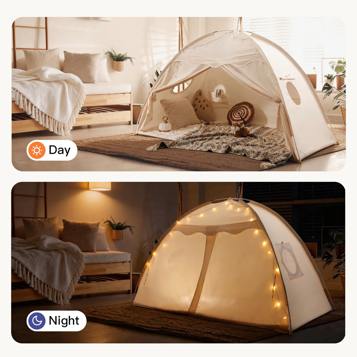 Tiny Land Dream Den | Kids Bed Tent & Indoor Play Tent