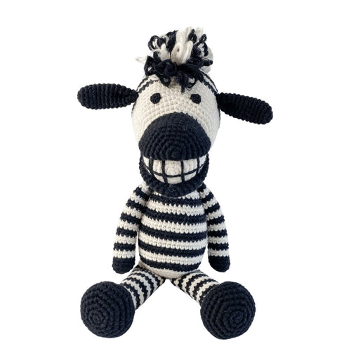 Bebemoss Lebo striped zebra crochet plush