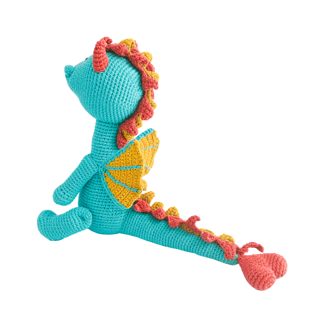 Loong | The Little Teal Dragon Crochet Plushie