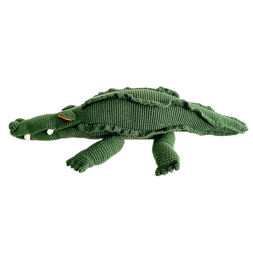 Bebemoss big Marvin green crocodile crochet toy