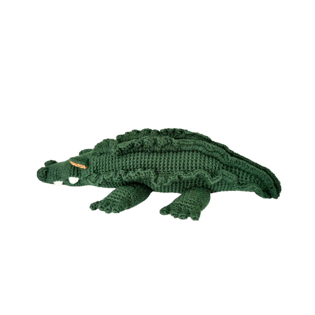 Bebemoss Marvin green crocodile crochet stuffed animal
