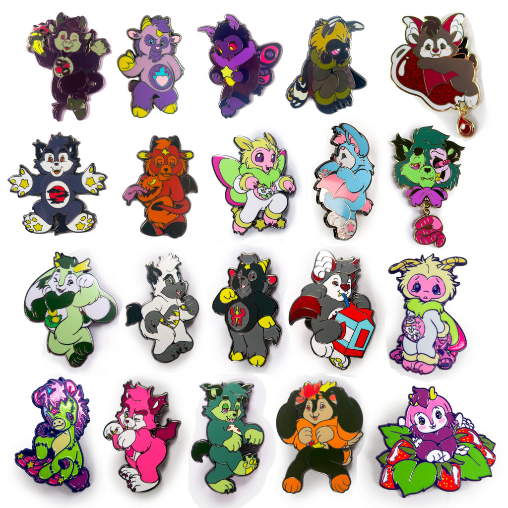 Tiny Teeth medium snughoul enamel pins