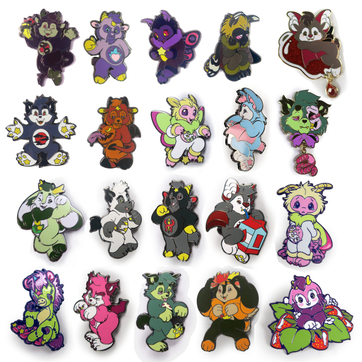 Tiny Teeth medium snughoul enamel pins