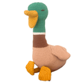 Bebemoss Ollie mallard duck organic cotton crochet toy