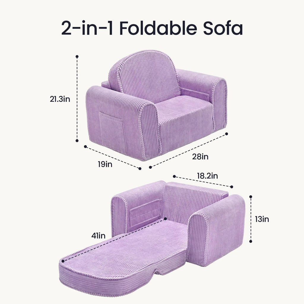 Tiny Land GentleSnug | Convertible Corduroy Kids Chair — manufacturer product image 21