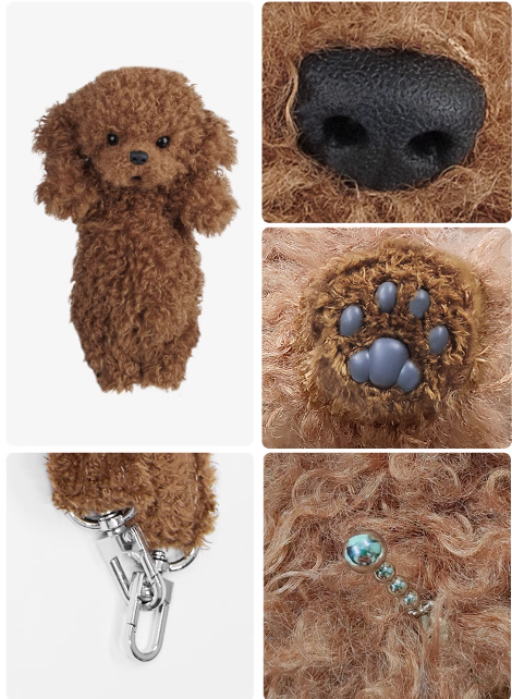 Chongker Poodle Dog Backpack | Realistic Plush Bag