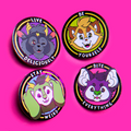Tiny Teeth motivational snughoul enamel pins