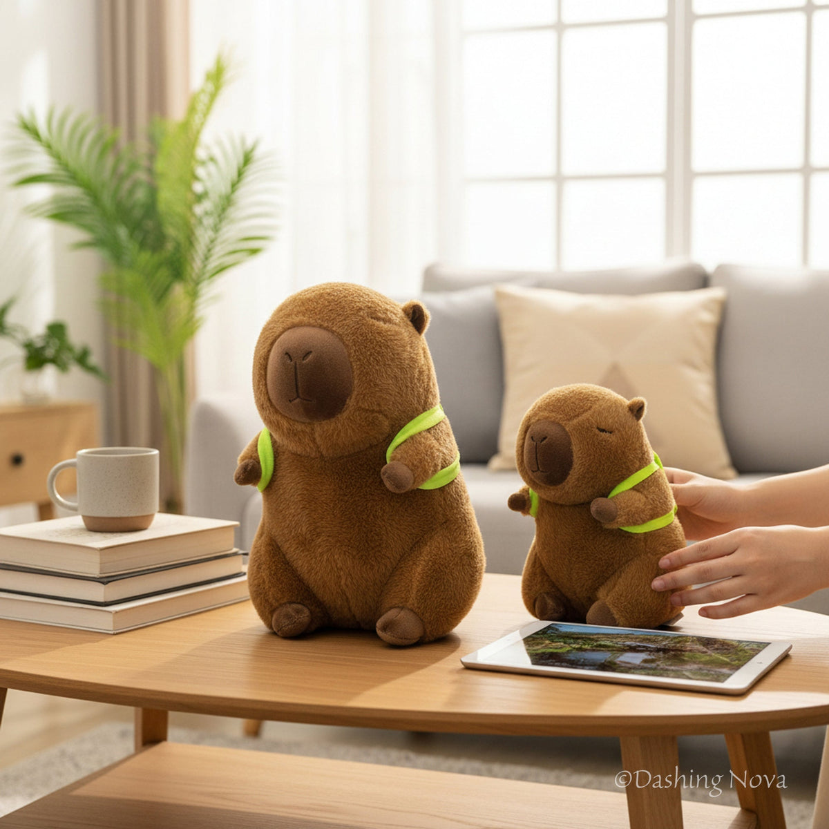 Turtle Trek Capy kawaii capybara plush with turtle accessory