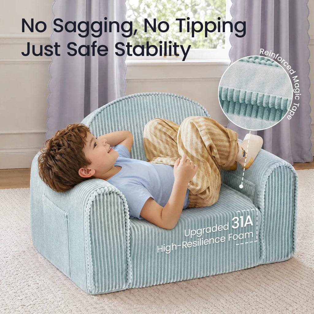 Tiny Land GentleSnug | Convertible Corduroy Kids Chair — manufacturer product image 7